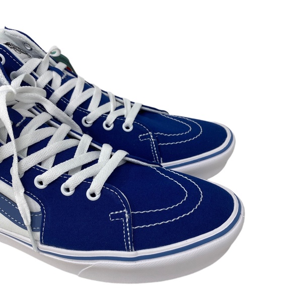 VANS Comfycush SK8-HI Tri-Tone Blue Mens High Top Suede Canvas Shoes VN0A3WMBB23 - Picture 3 of 9